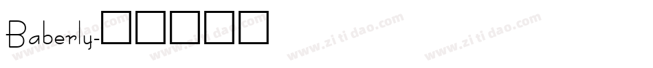 Baberly字体转换