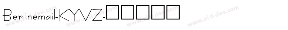 Berlinemail-KYVZ字体转换