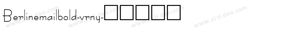 Berlinemailbold-vrny字体转换