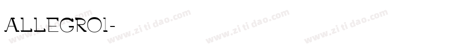 ALLEGRO1字体转换