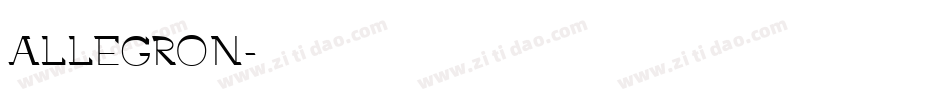 ALLEGRON字体转换