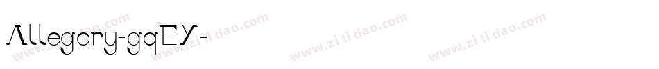 Allegory-gqEY字体转换