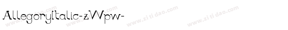 AllegoryItalic-zWpw字体转换