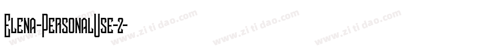 Elena-PersonalUse-2字体转换