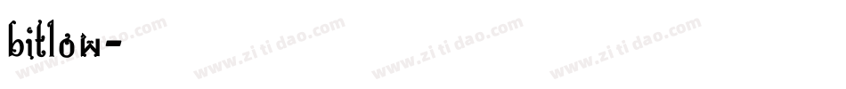 bitlow字体转换