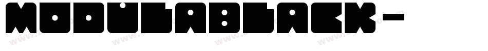 ModulaBlack字体转换