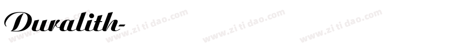 Duralith字体转换