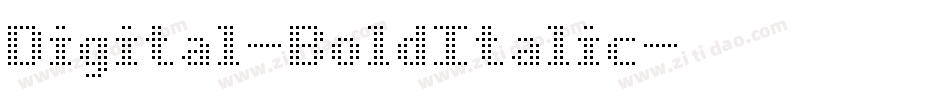 Digital-BoldItalic字体转换