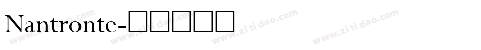 Nantronte字体转换