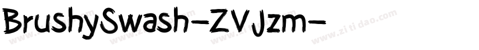 BrushySwash-ZVJzm字体转换