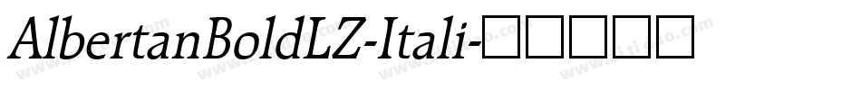 AlbertanBoldLZ-Itali字体转换