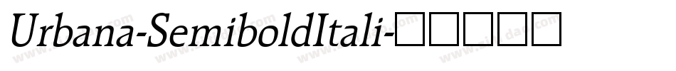 Urbana-SemiboldItali字体转换