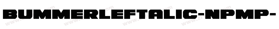 BummerLeftalic-nPmP字体转换