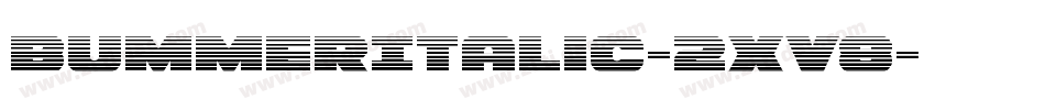 BummerItalic-2xV8字体转换