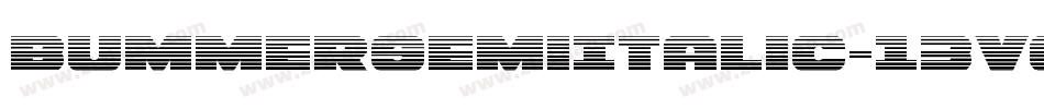 BummerSemiItalic-13Vg字体转换
