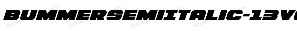 BummerSemiItalic-13Vg字体转换