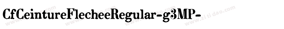 CfCeintureFlecheeRegular-g3MP字体转换