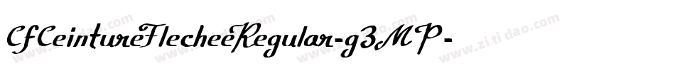 CfCeintureFlecheeRegular-g3MP字体转换
