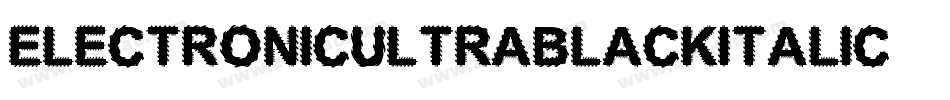 ElectronicUltrablackItalic-leEe字体转换