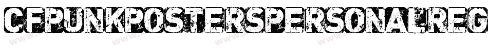 CfPunkPostersPersonalRegular-1G21j字体转换