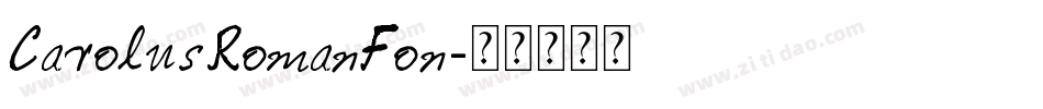 CarolusRomanFon字体转换