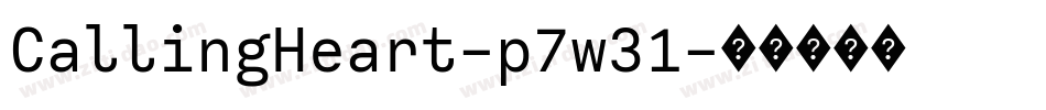 CallingHeart-p7w31字体转换