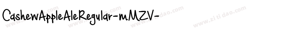 CashewAppleAleRegular-mMZV字体转换