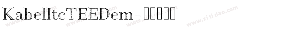 KabelItcTEEDem字体转换