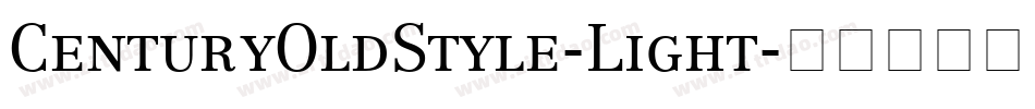 CenturyOldStyle-Light字体转换