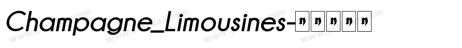Champagne_Limousines字体转换