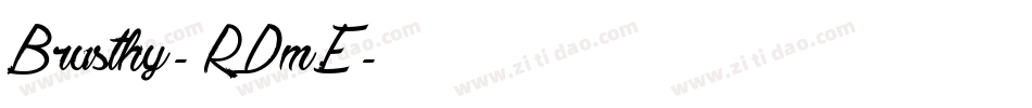 Brusthy-RDmE字体转换