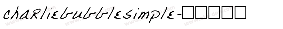 charliebubblesimple字体转换