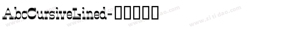 AbcCursiveLined字体转换