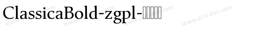 ClassicaBold-zgpl字体转换