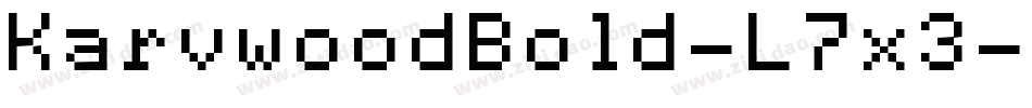 KarvwoodBold-L7x3字体转换
