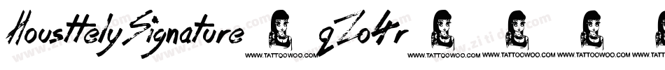 HousttelySignature-qZo4r字体转换