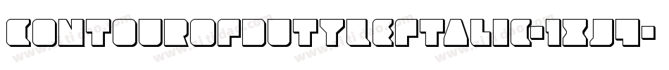 ContourOfDutyLeftalic-1xJ4字体转换