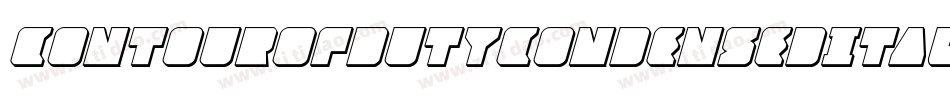 ContourOfDutyCondensedItal-JPXE字体转换