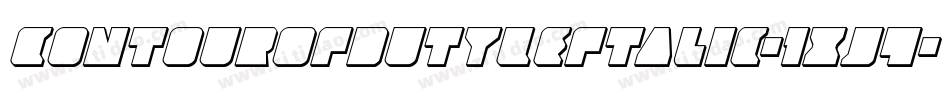 ContourOfDutyLeftalic-1xJ4字体转换
