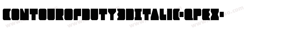 ContourOfDuty3DItalic-qPEx字体转换