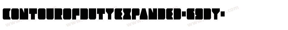 ContourOfDutyExpanded-G9dy字体转换