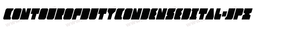 ContourOfDutyCondensedItal-JPXE字体转换