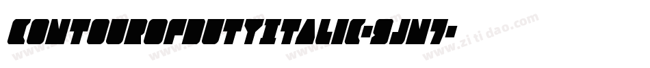 ContourOfDutyItalic-9jn7字体转换