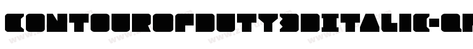 ContourOfDuty3DItalic-qPEx字体转换