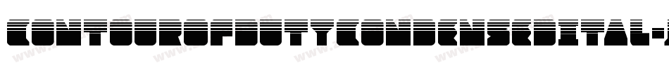 ContourOfDutyCondensedItal-JPXE字体转换