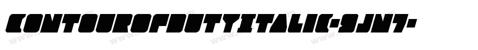 ContourOfDutyItalic-9jn7字体转换