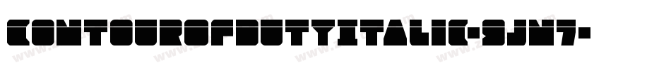 ContourOfDutyItalic-9jn7字体转换