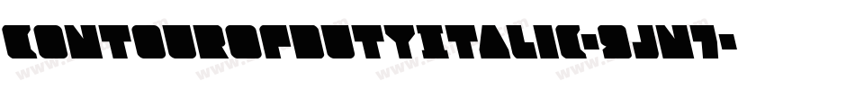 ContourOfDutyItalic-9jn7字体转换