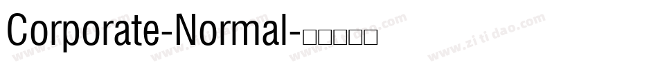 Corporate-Normal字体转换
