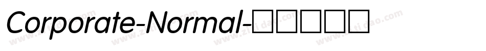 Corporate-Normal字体转换